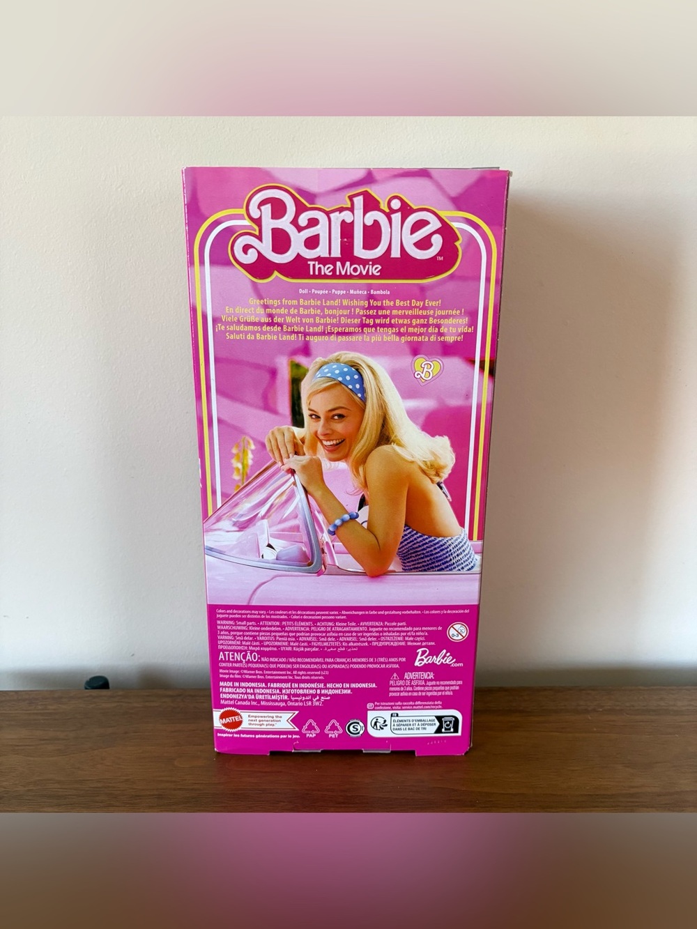 ๐ Barbie The Movie Pink Checkered Dress Doll - NIB ๐ - Picture 3 of 5